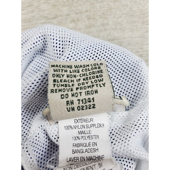 LL Bean Mens Nylon Swim Trunks Size L Blue Lined Pockets Drawstring Cargo 0xr42 - Picture 10 of 12